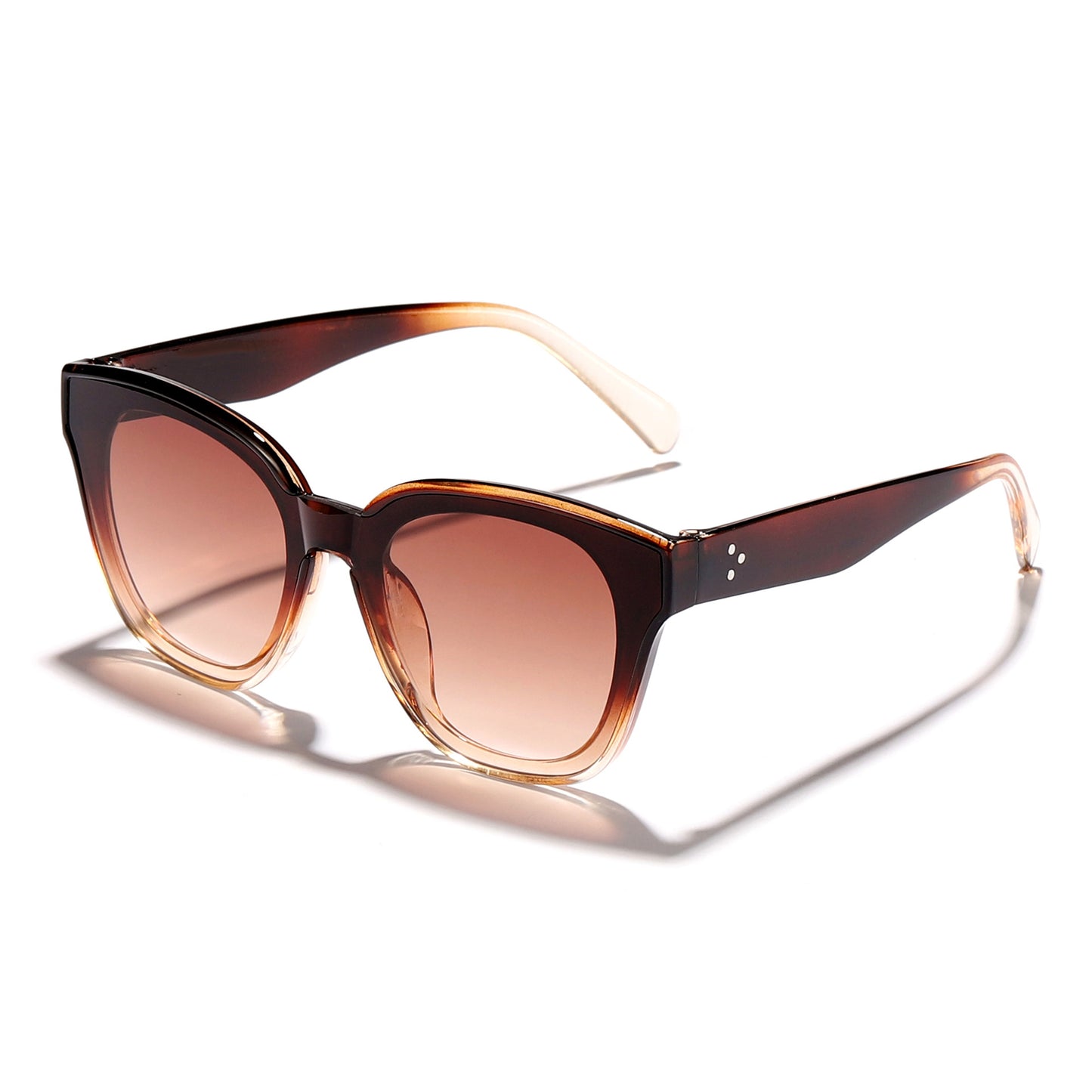 Damen modische Sonnenbrille mit breitem Rahmen und sanften Gläsern Karnz