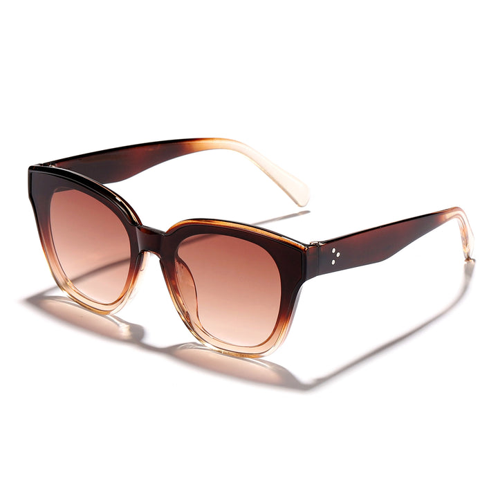 Damen modische Sonnenbrille mit breitem Rahmen und sanften Gläsern Karnz
