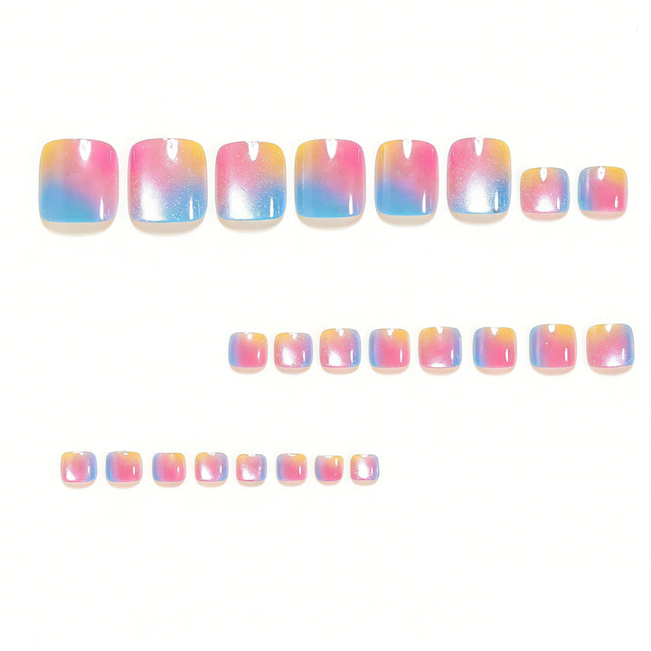 Kunstnagel Set mit schimmerndem Ombre-Effekt Karnz