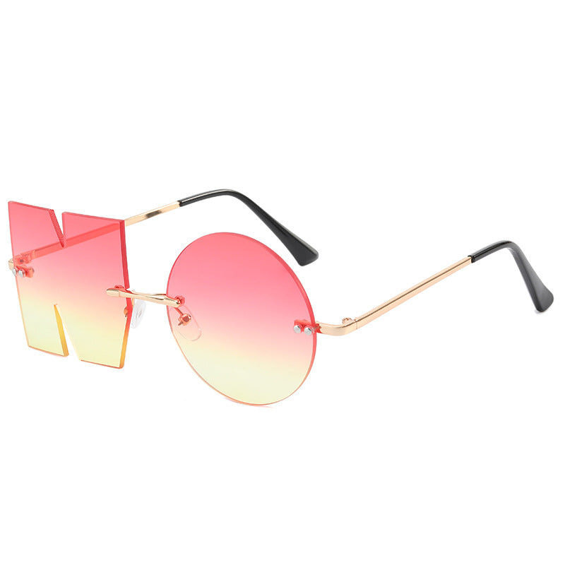 Damen außergewöhnliche geometrische Sonnenbrille mit markantem Design Karnz