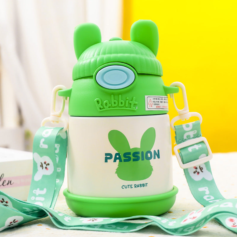 Damen Isolierte Trinkflasche mit niedlichem Hasen-Design Karnz