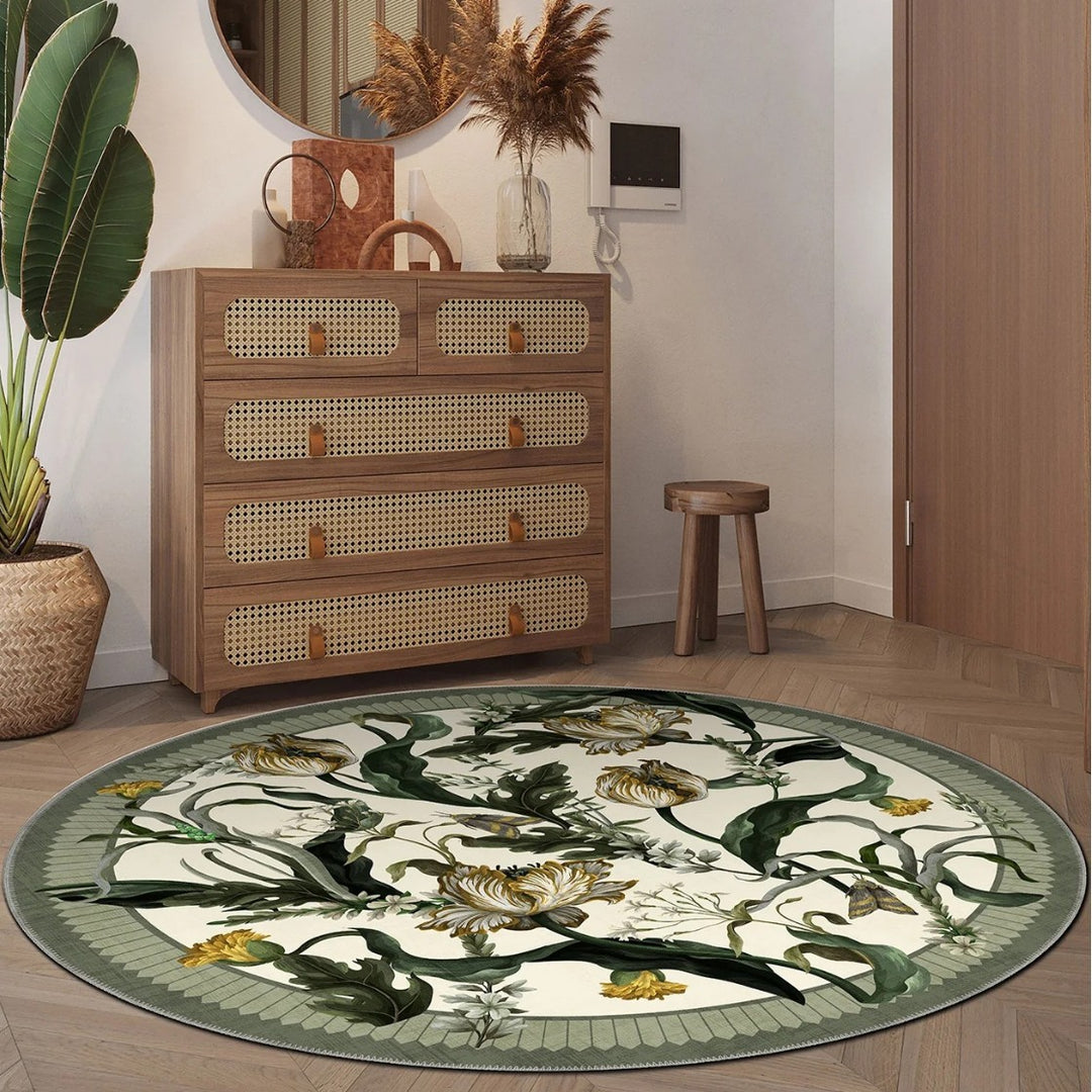 Künstlerischer floraler Teppich