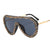 Damen extravagante Oversized-Sonnenbrille mit Glamour-Rahmen Karnz