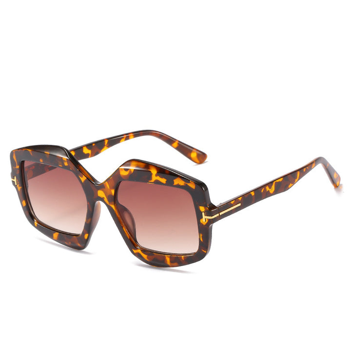 Bold gemusterte hexagonale Sonnenbrille Karnz