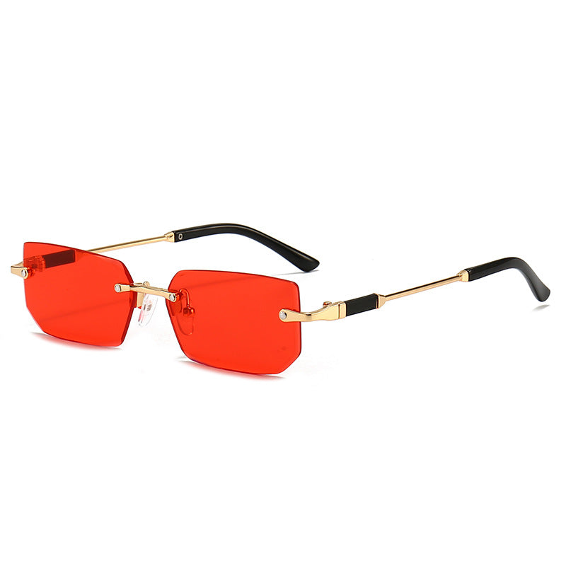 Damen elegante und modische Sonnenbrille mit transparentem Rahmen Karnz