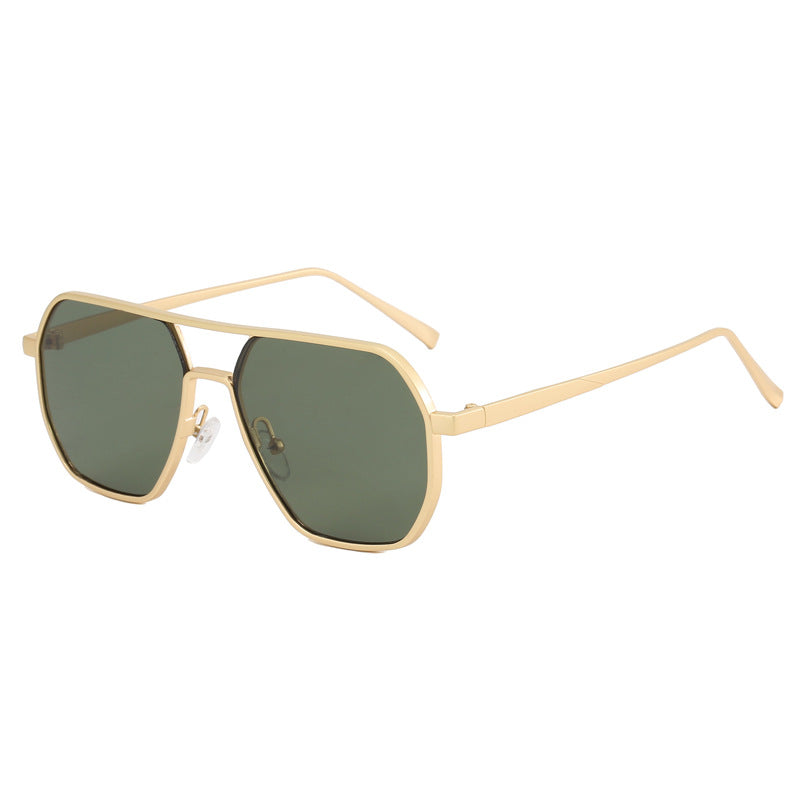 Damen trendige Sonnenbrille mit modernem Geometrie-Rahmen Karnz