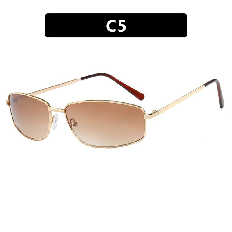 Damen sportliche Sonnenbrille mit modischem Metallschutz Karnz