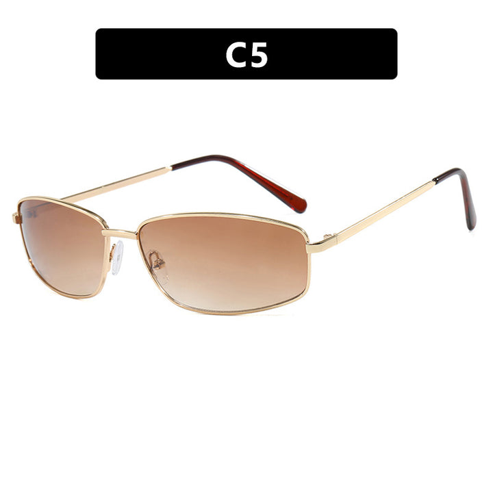 Damen sportliche Sonnenbrille mit modischem Metallschutz Karnz