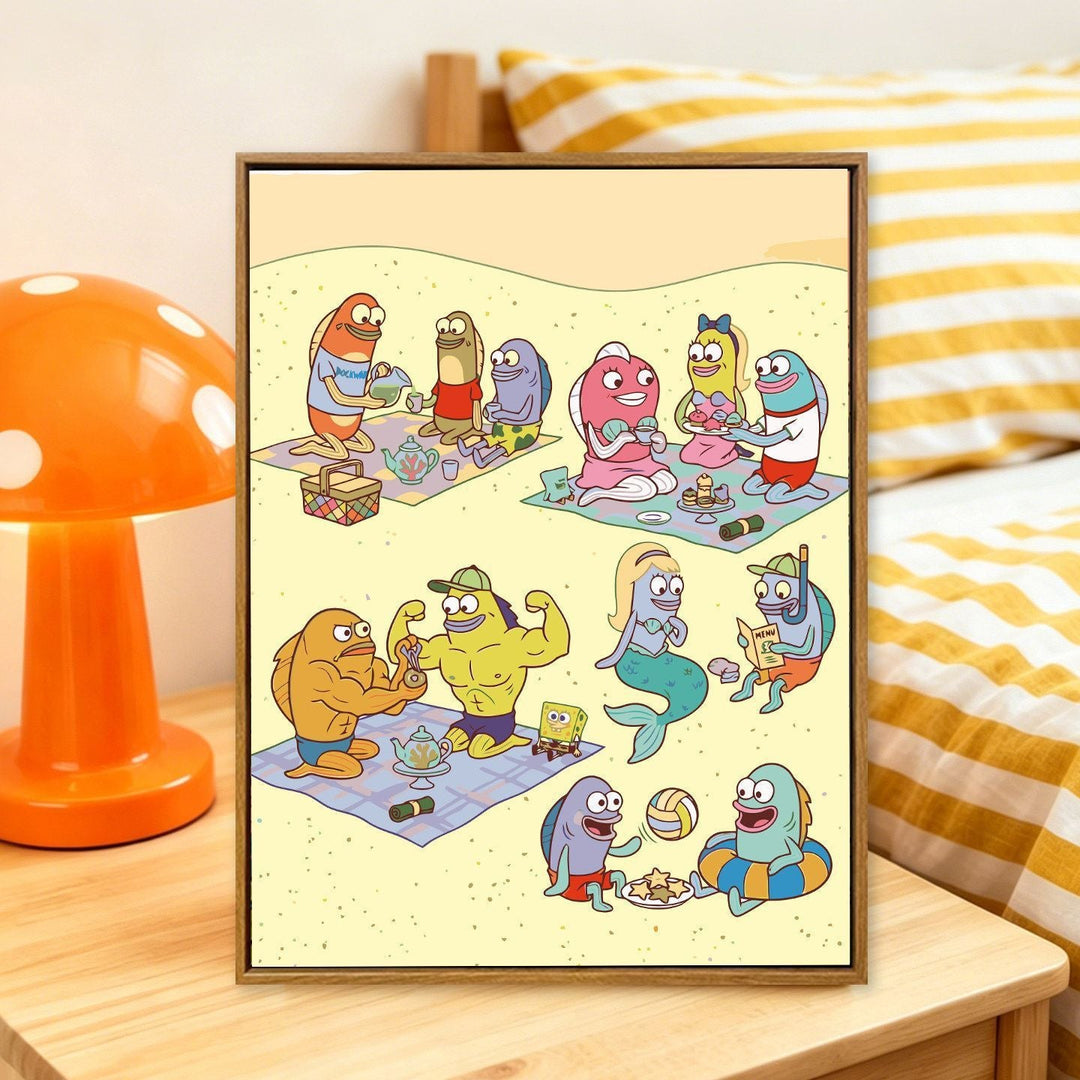Cartoon-Themen Kunstdruck Karnz
