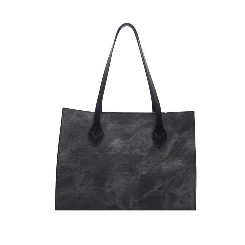 Klassische Wildleder-Tote Tasche