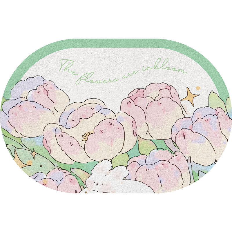 Blumen Cartoon Badmatte