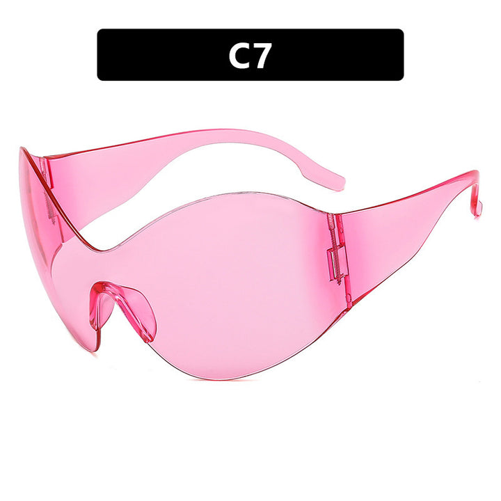 Damen visierartige Sonnenbrille mit innovativem Schutzdesign Karnz
