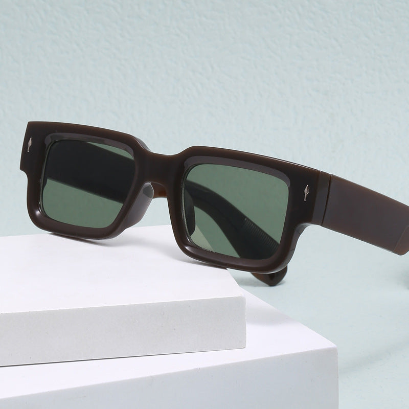 Damen Modische rechteckige Sonnenbrille mit hochwertigen Gläsern Karnz