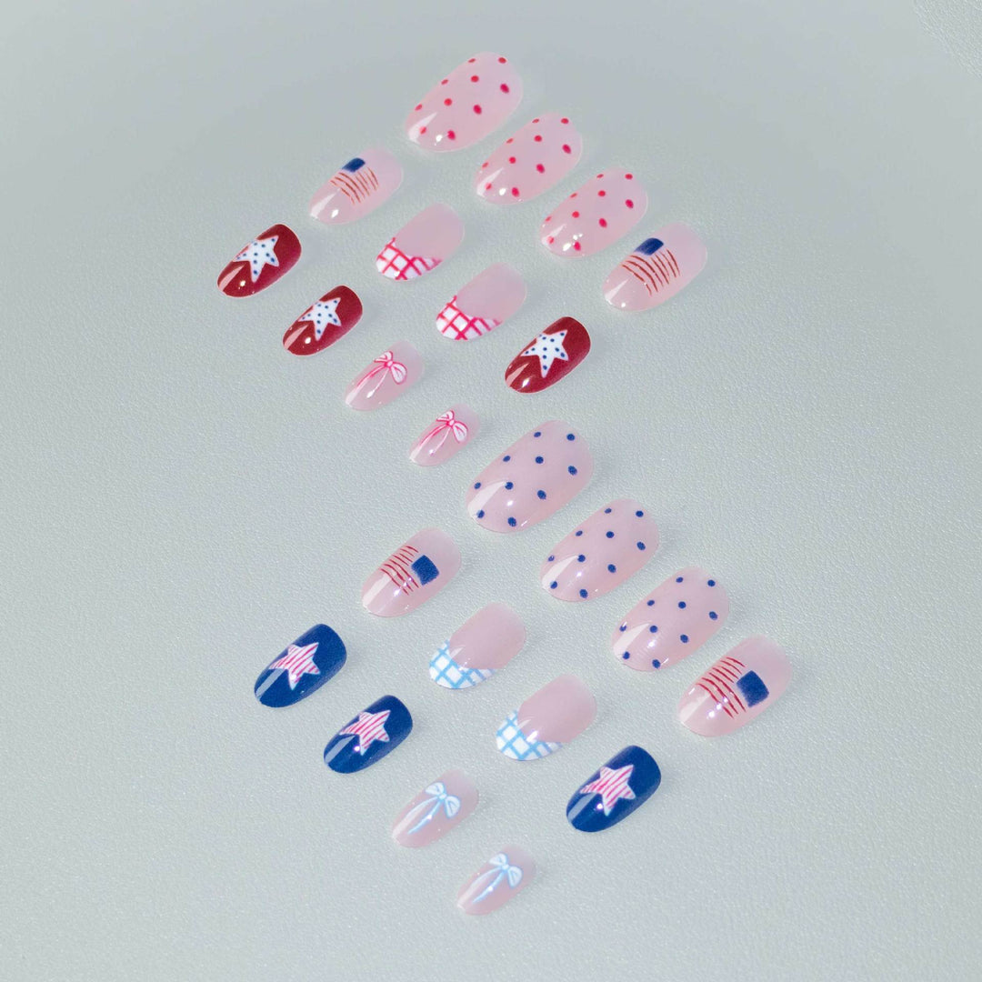 Patriotisches Themen-Acryl-Nail-Art