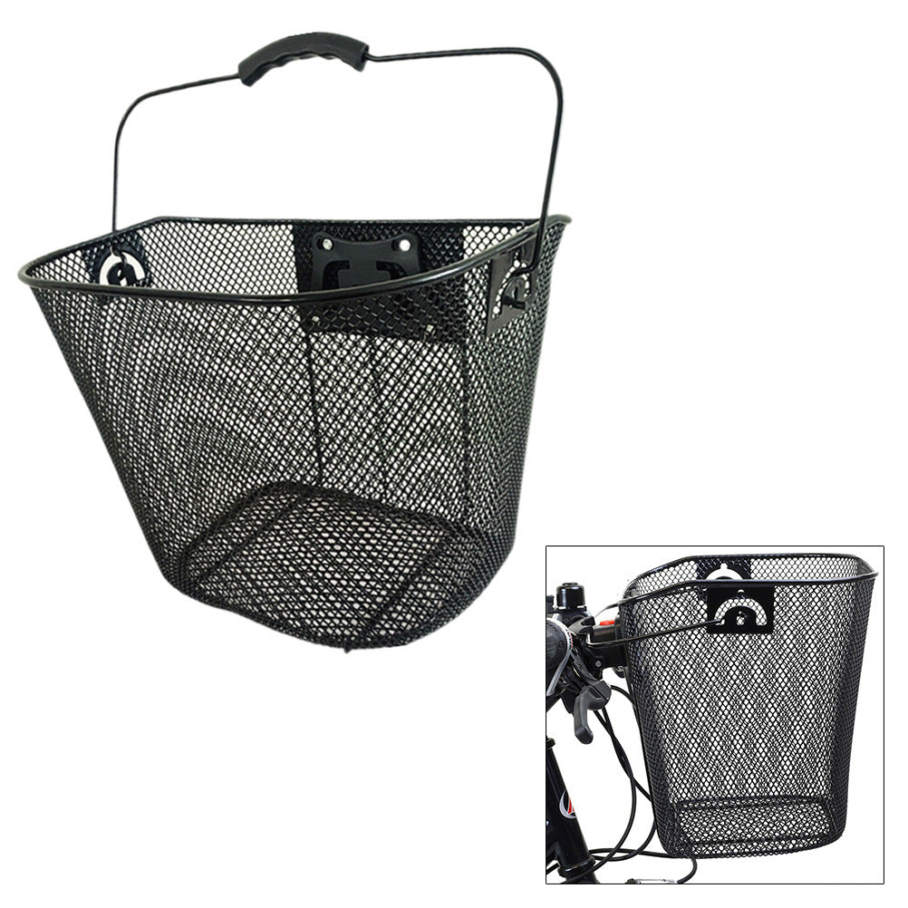 Vorderer Schnellverschluss-Mesh-Fahrradkorb mit verriegelbarer Lenkerhalterung Karnz