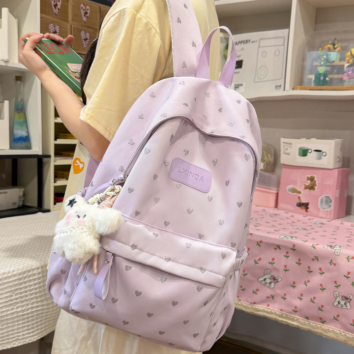 Fun Herz-Print Rucksack Karnz