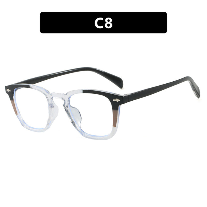 Damen moderne quadratische Sonnenbrille mit verspiegeltem UV-Schutz Karnz