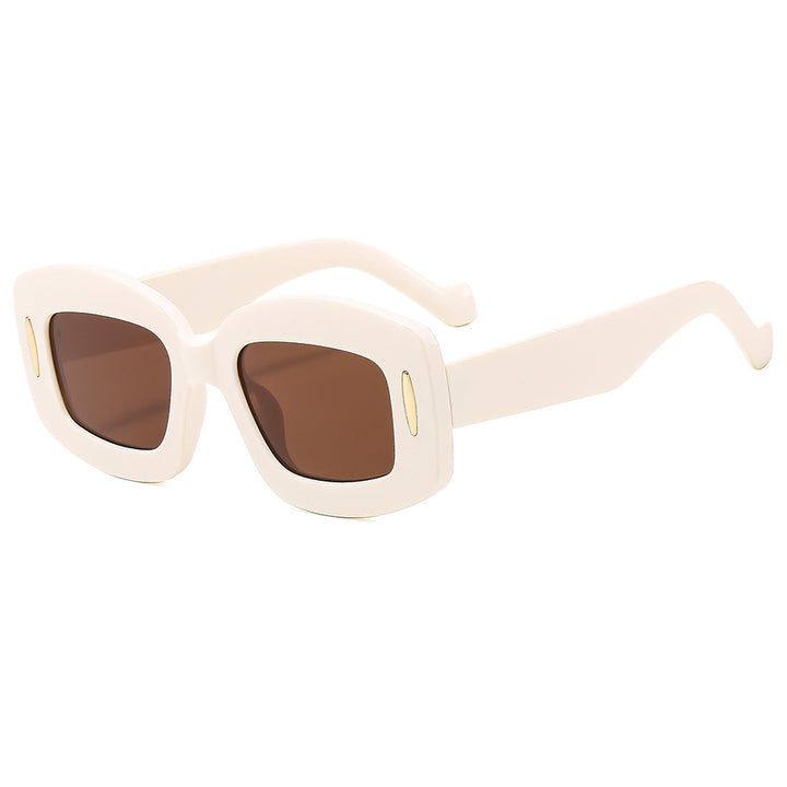 Damen Modische quadratische Sonnenbrille mit trendigem Rahmen Karnz