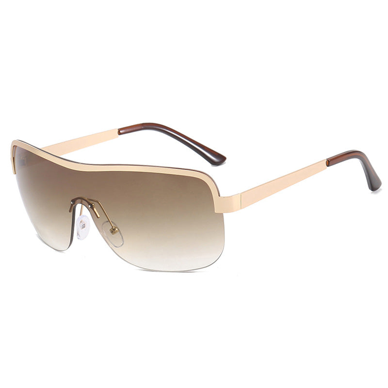 Damen sportliche Sonnenbrille im futuristischen Design mit großem Sichtfeld Karnz
