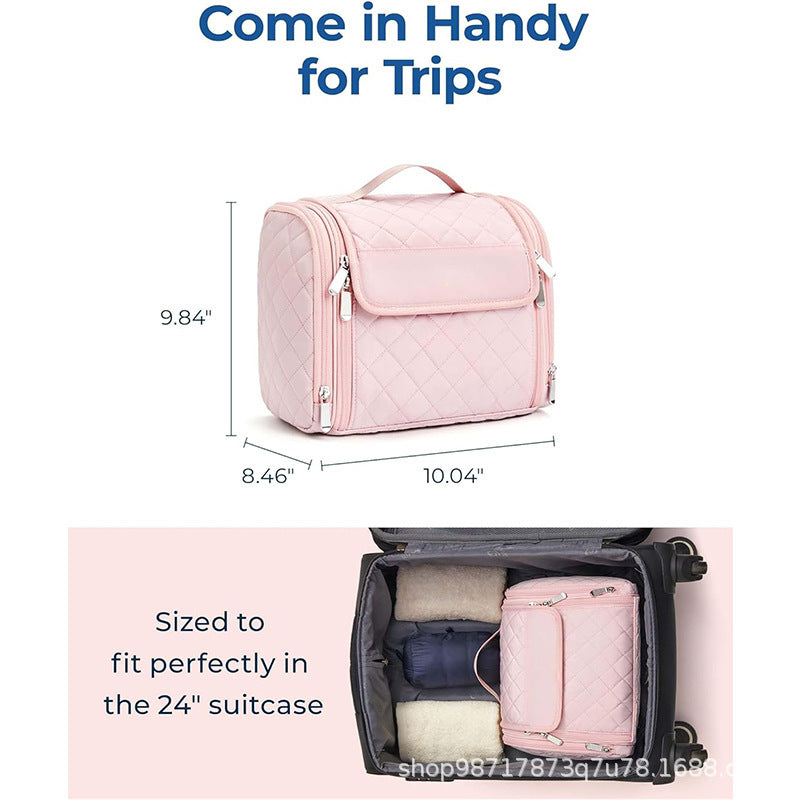 Kosmetik-Organizer Tasche mit Abnehmbarem Haken und Transparenten Fächern Karnz