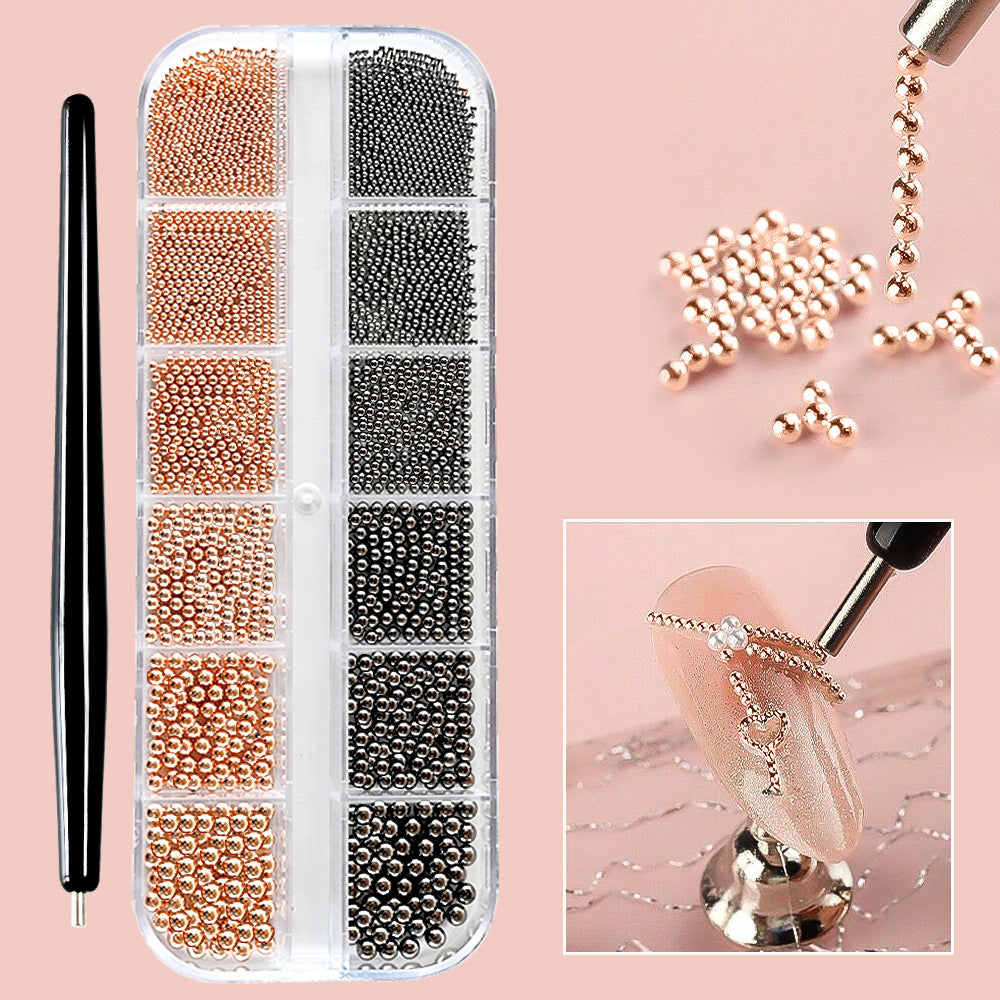 Dekorative Nail Art Perlen Set