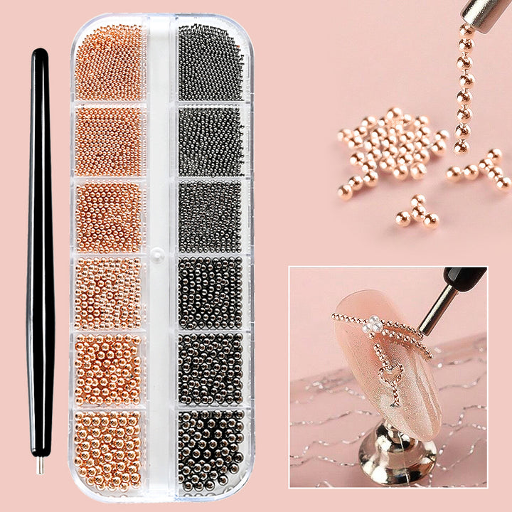 Dekorative Nail Art Perlen Set