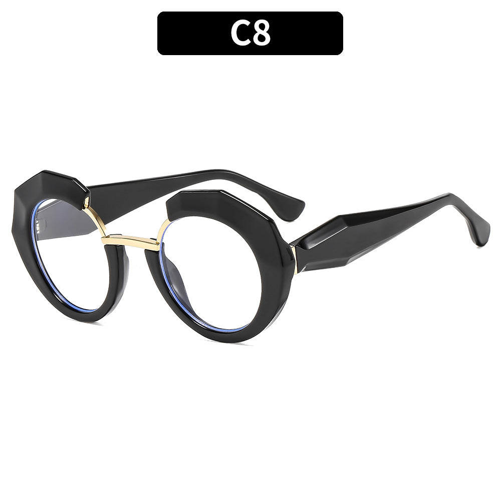 Geometrische sechseckige Rahmen-Sonnenbrille