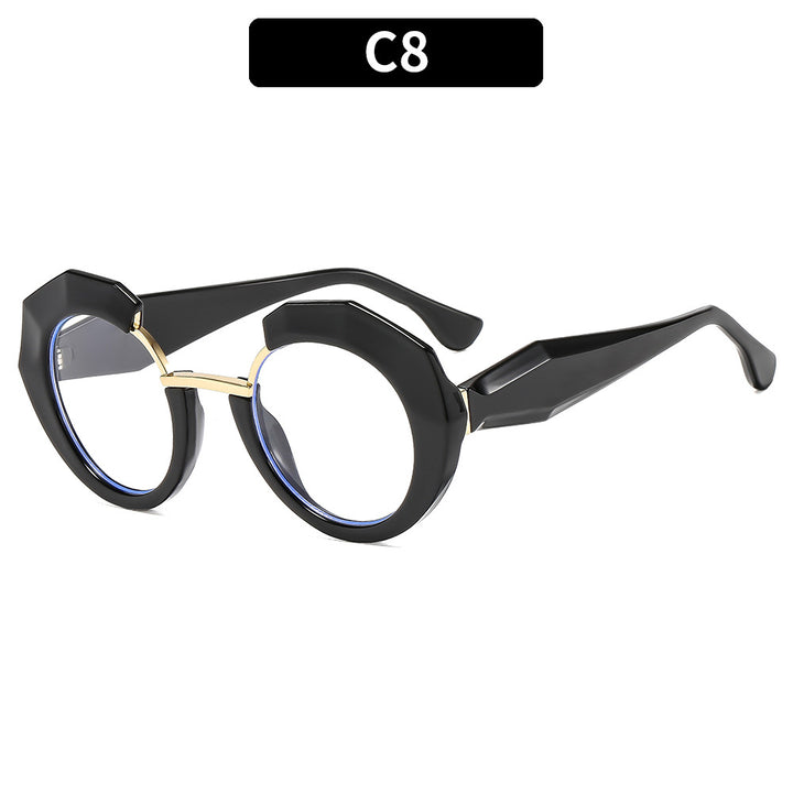 Geometrische sechseckige Rahmen-Sonnenbrille