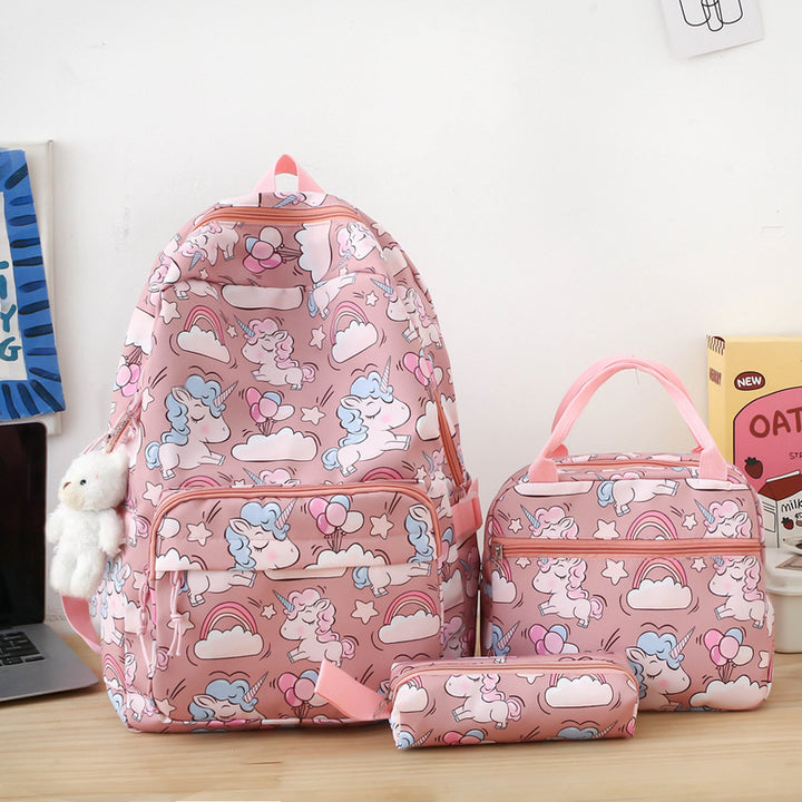 Rucksackset mit Buntem Einhorn-Motiv Karnz