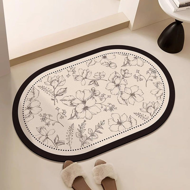 Vintage-inspirierte geometrische Badematte