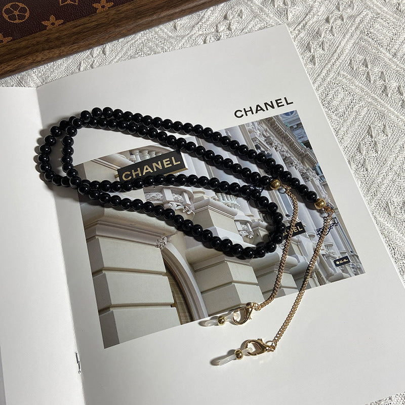 Modisches Schmuckband Aus Onyx-Perlen Karnz