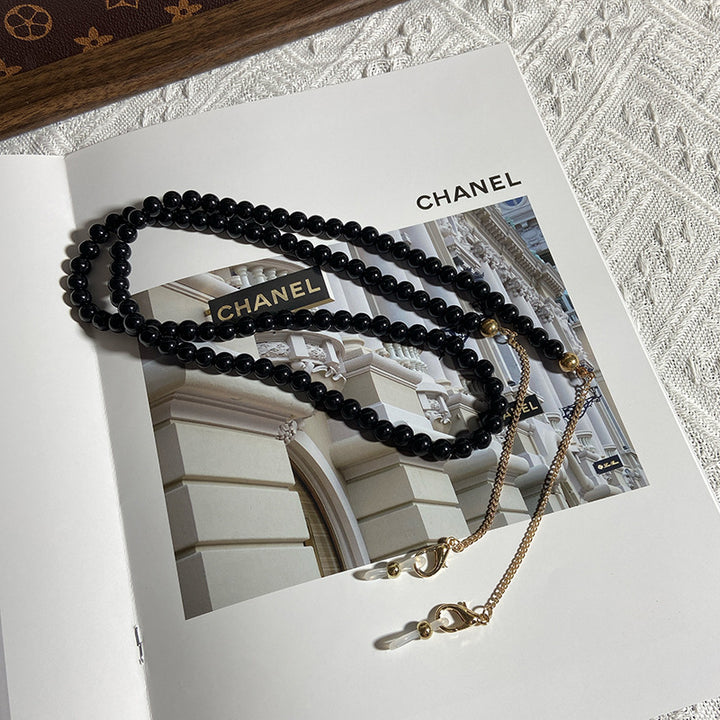 Modisches Schmuckband Aus Onyx-Perlen Karnz