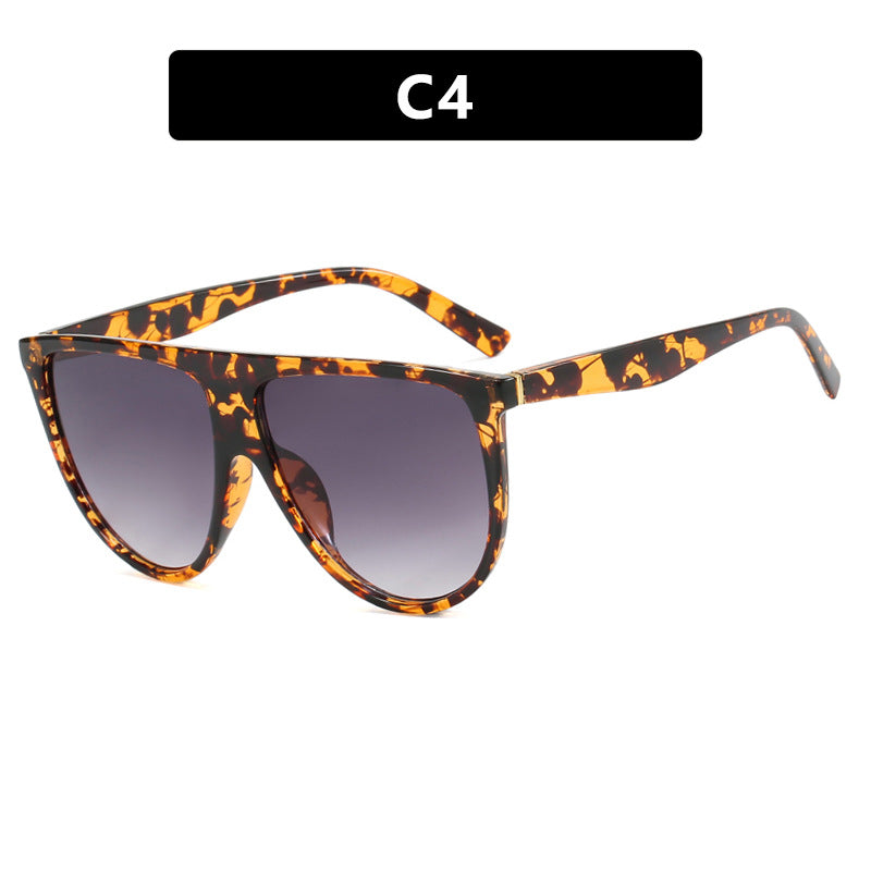 Damen trendige Oversized-Sonnenbrille mit stylischem transparenten Rahmen Karnz