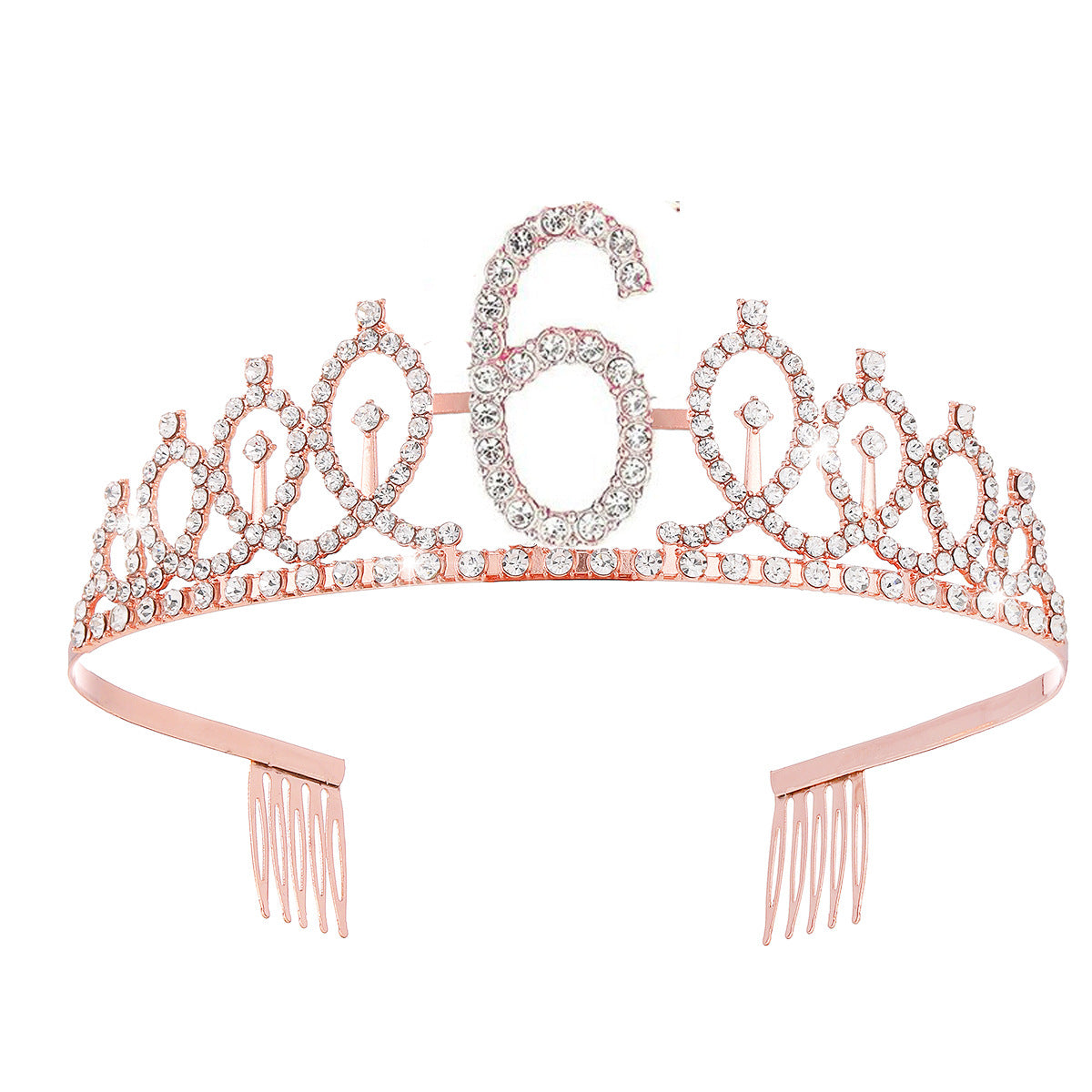 Damen Kristallverzierte Tiara mit elegantem Design Karnz