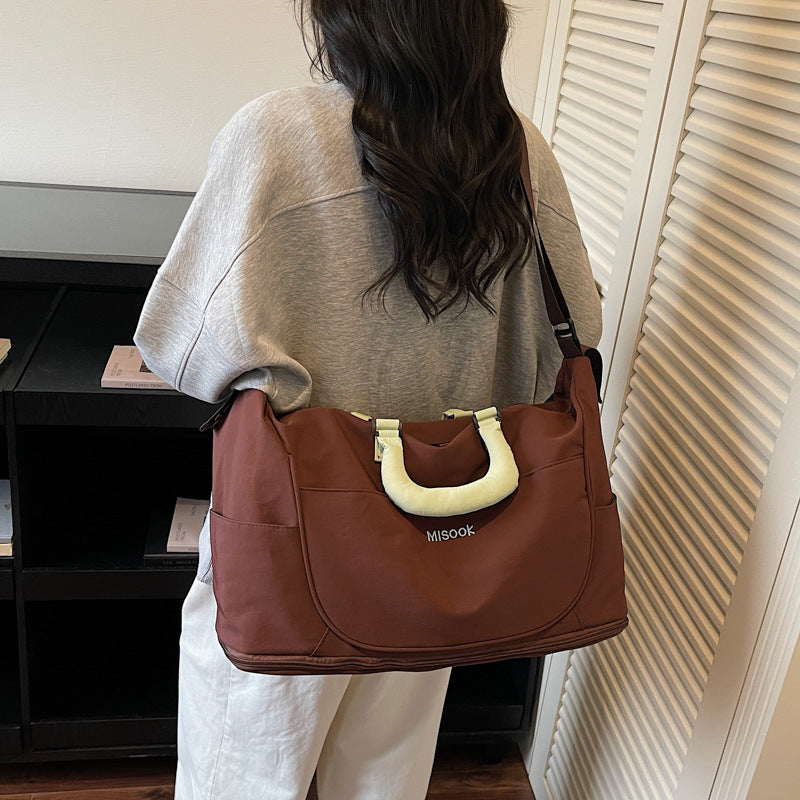 Stylische Leder Reise-Duffel-Tasche