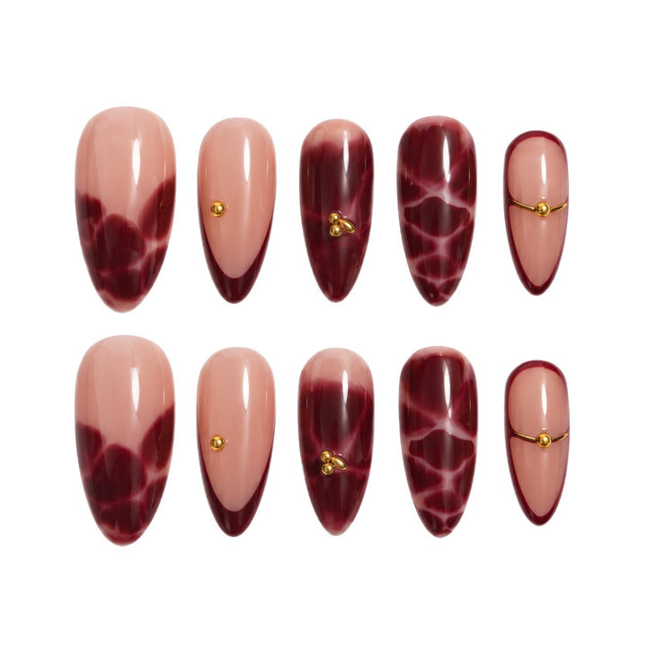 Künstlerische florale Design-Nagelverstärkungen