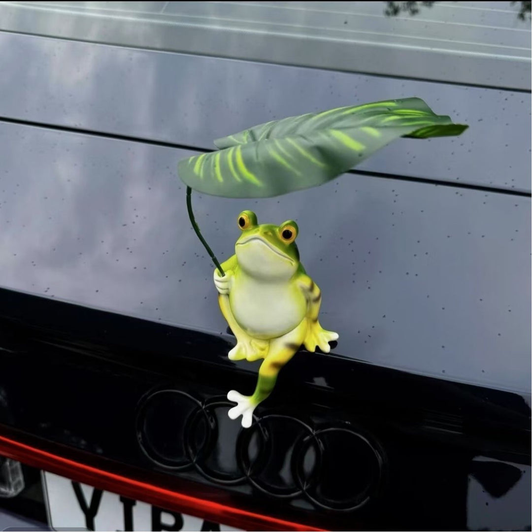 Lustige Froschfigur mit Schirm Karnz