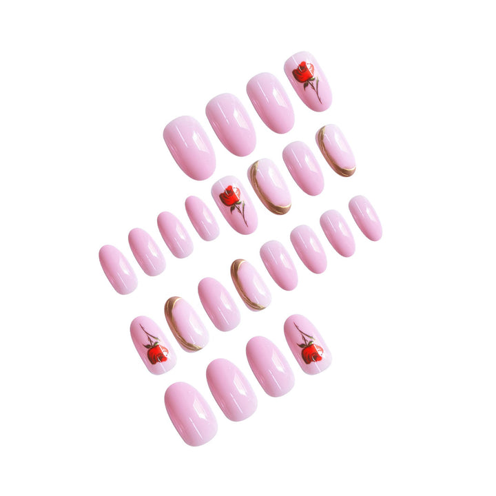 Florale Rosen Nagelkunst Karnz