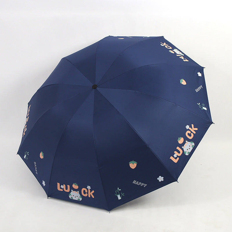 Damen Faltbarer Regenschirm mit buntem Motiv Karnz