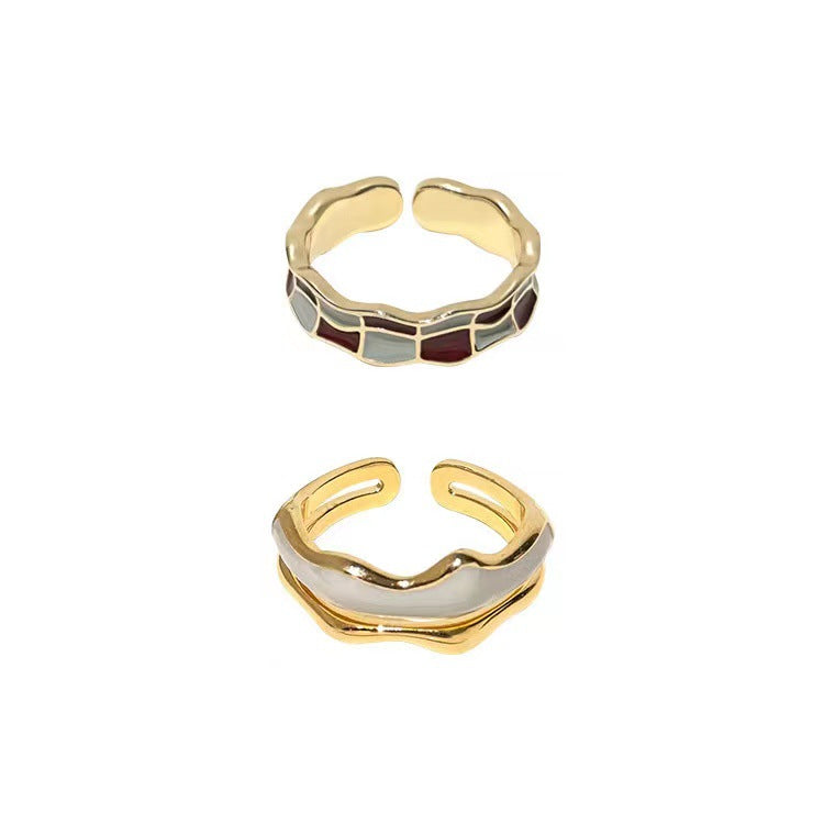 Chic Floral Verstellbares Ring Set Karnz