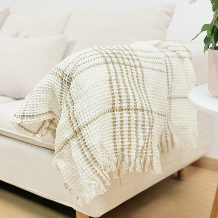Weiches Baumwoll-Waffelgewebe-Decke