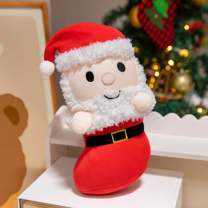Plüsch Weihnachtsbaum Dekorations Kuschelkissen mit gesticktem Gesicht und gestuften weichen Schichten Karnz