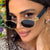 Damen modische Sonnenbrille mit elegantem Metallrahmen und UV-Schutz Karnz