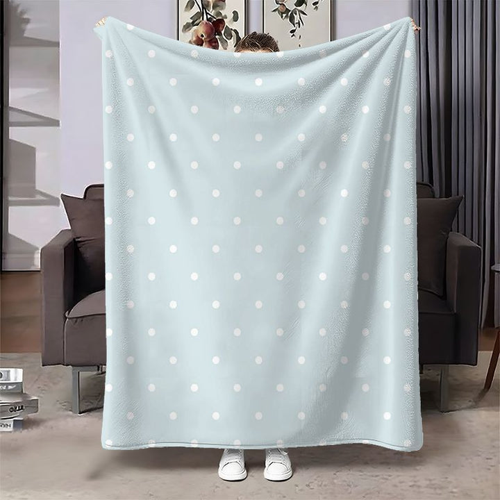 Gemütliche Pünktchen Fleece Wurfdecke