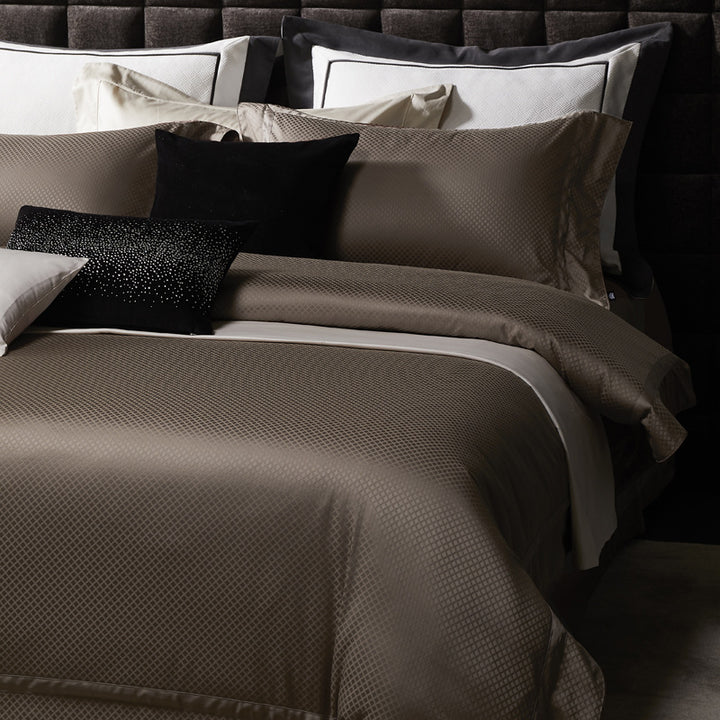 Mikro-Jacquard Satin-Feel Bettbezug und Umschlagkissenbezug Set