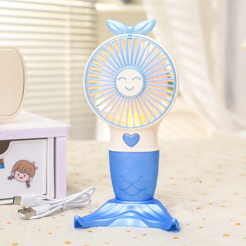 Damen Tragbarer Handventilator mit Meerjungfrau-Design Karnz