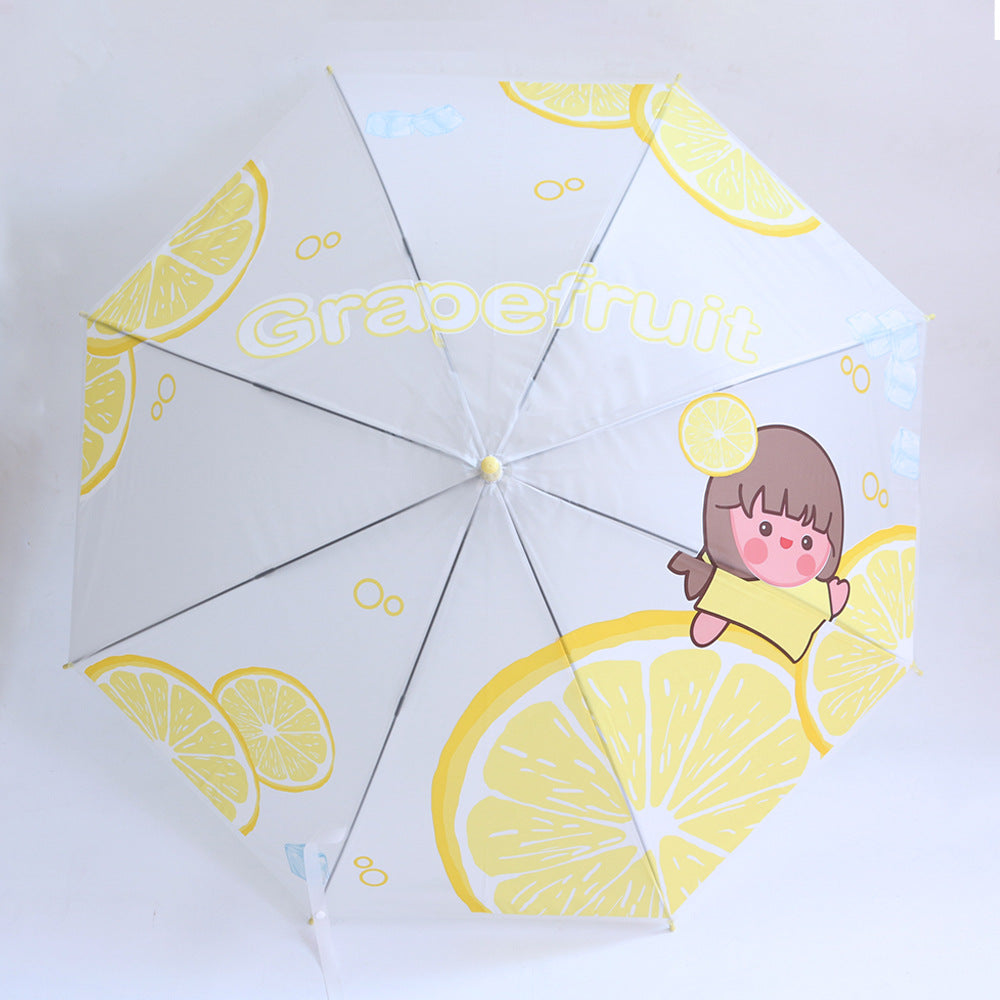 Damen Regenschirm mit fröhlichem Grapefruit-Motiv Karnz