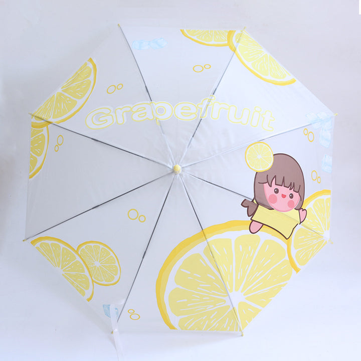 Damen Regenschirm mit fröhlichem Grapefruit-Motiv Karnz