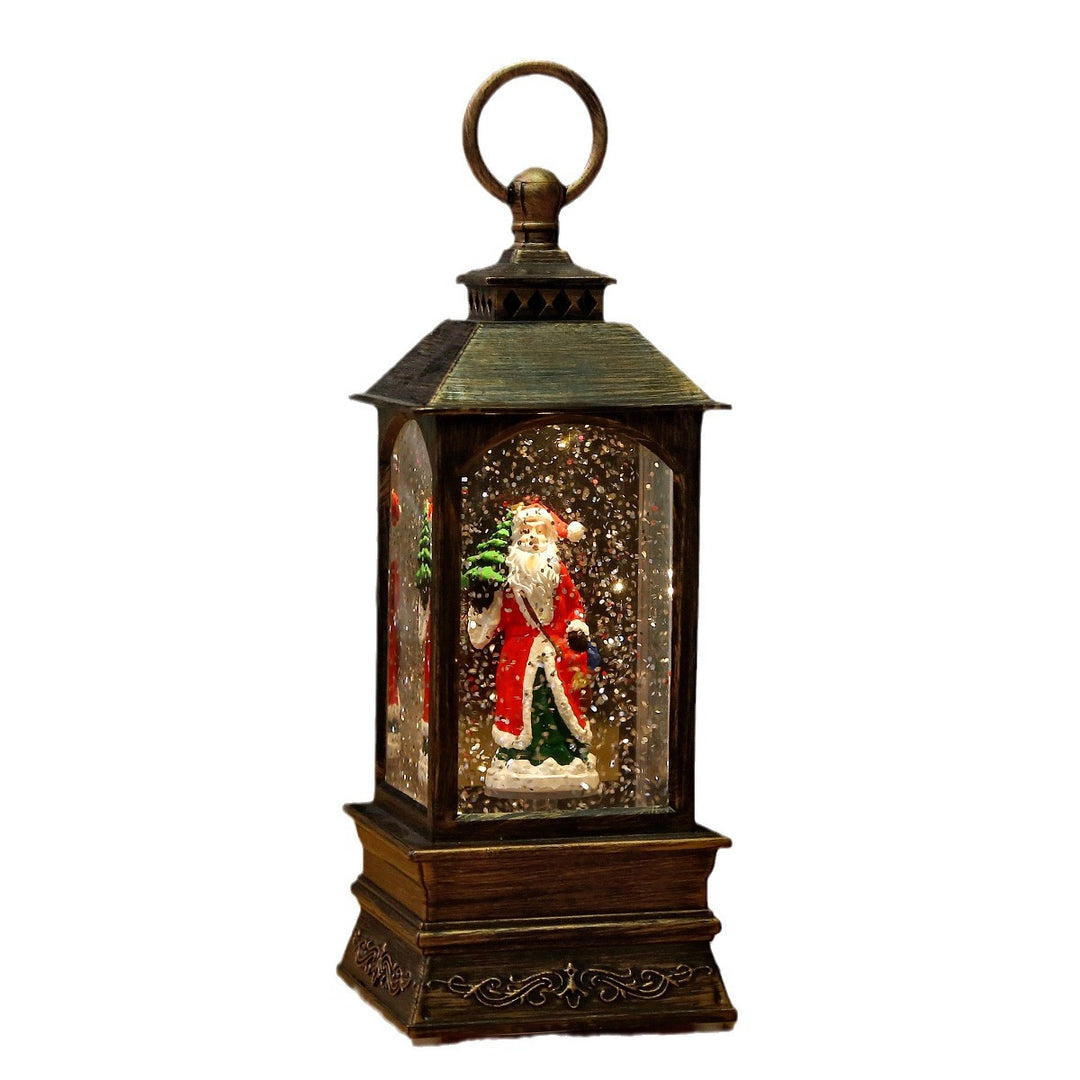 Nostalgische Weihnachtslaterne mit beweglicher Szene Karnz