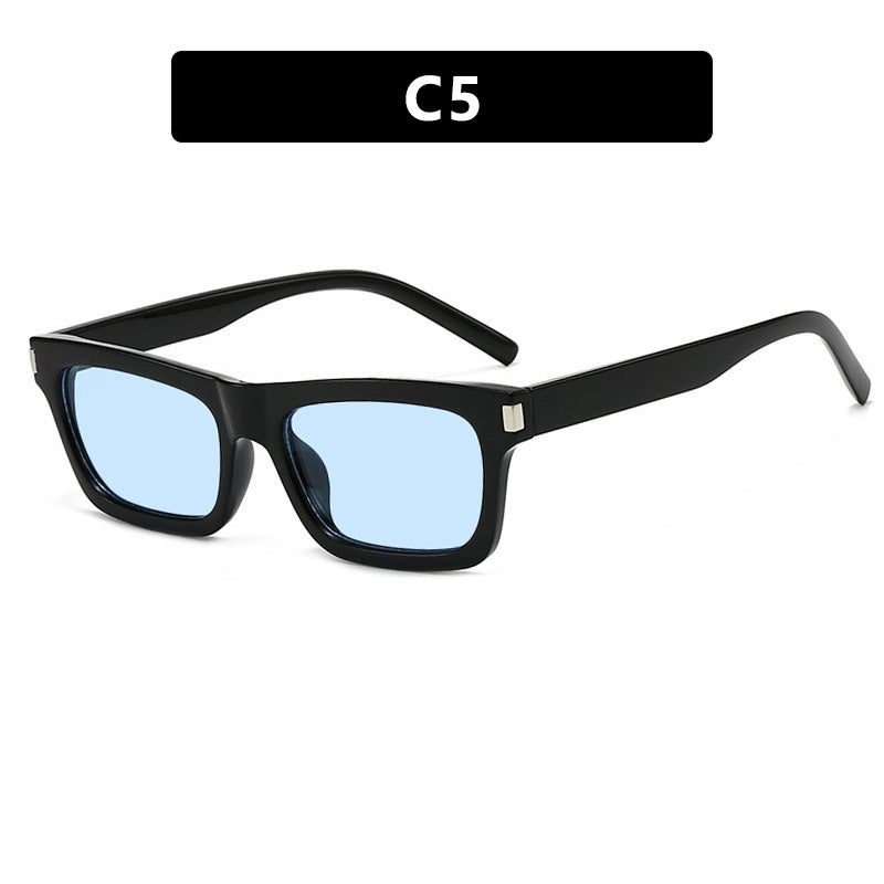Damen quadratische Sonnenbrille mit transparenten Gläsern und stilvollem Design Karnz